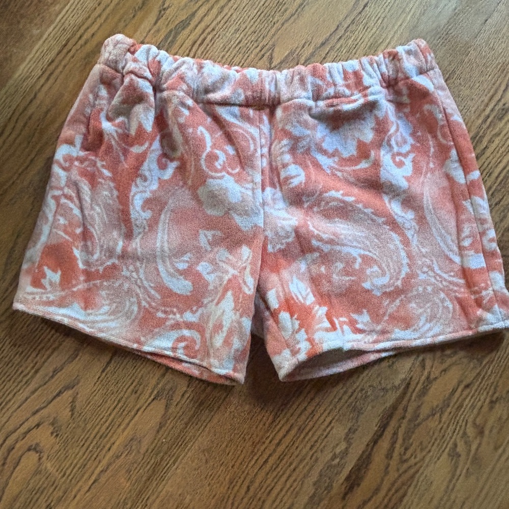 Hand made, one of a kind upcycled towel shorts